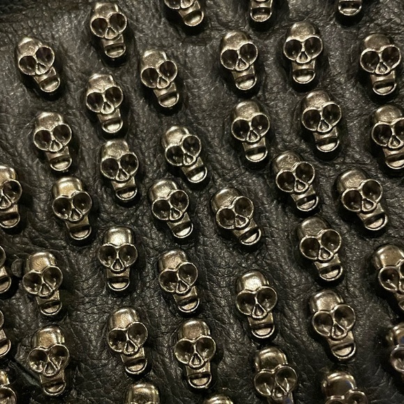 AMERILEATHER Joreah Black Leather Skull Backpack With Removable Coin Pouch 🖤💀 - Picture 7 of 11